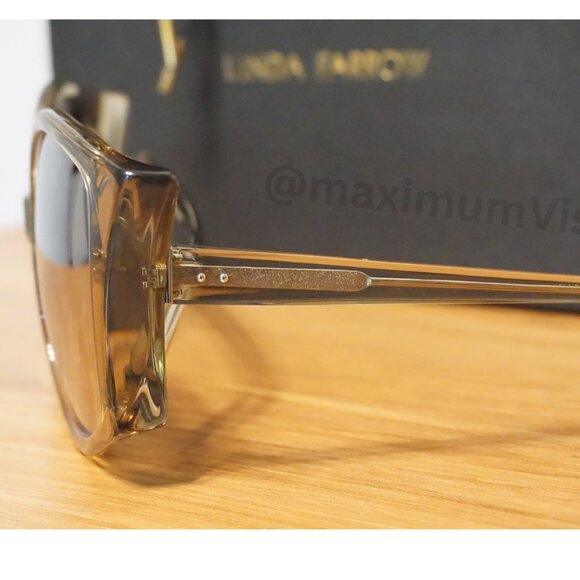 New Linda Farrow LFL595/6 Oversized Sunglasses, Unique Mirrored Lenses $1,245 - Picture 4 of 9